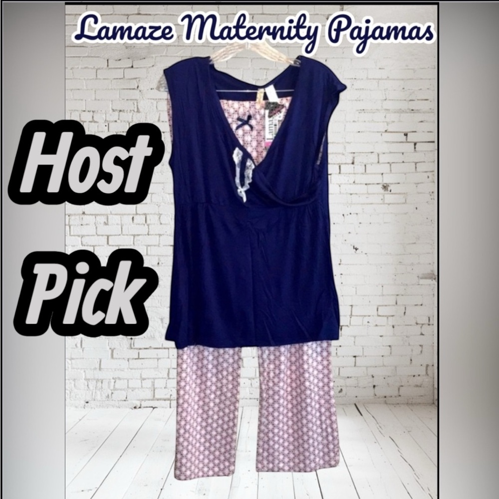 💙HOST PICK💙 Lamaze Maternity 2pc Sleeveless Sleep Pant Set Sz Medium NWT